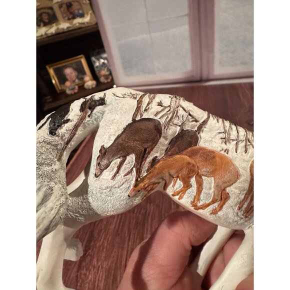 Set of 2 Retired Westland Giftware "Call of the Wolf" Resin Figurines (2008/2009 - Picture 7 of 15